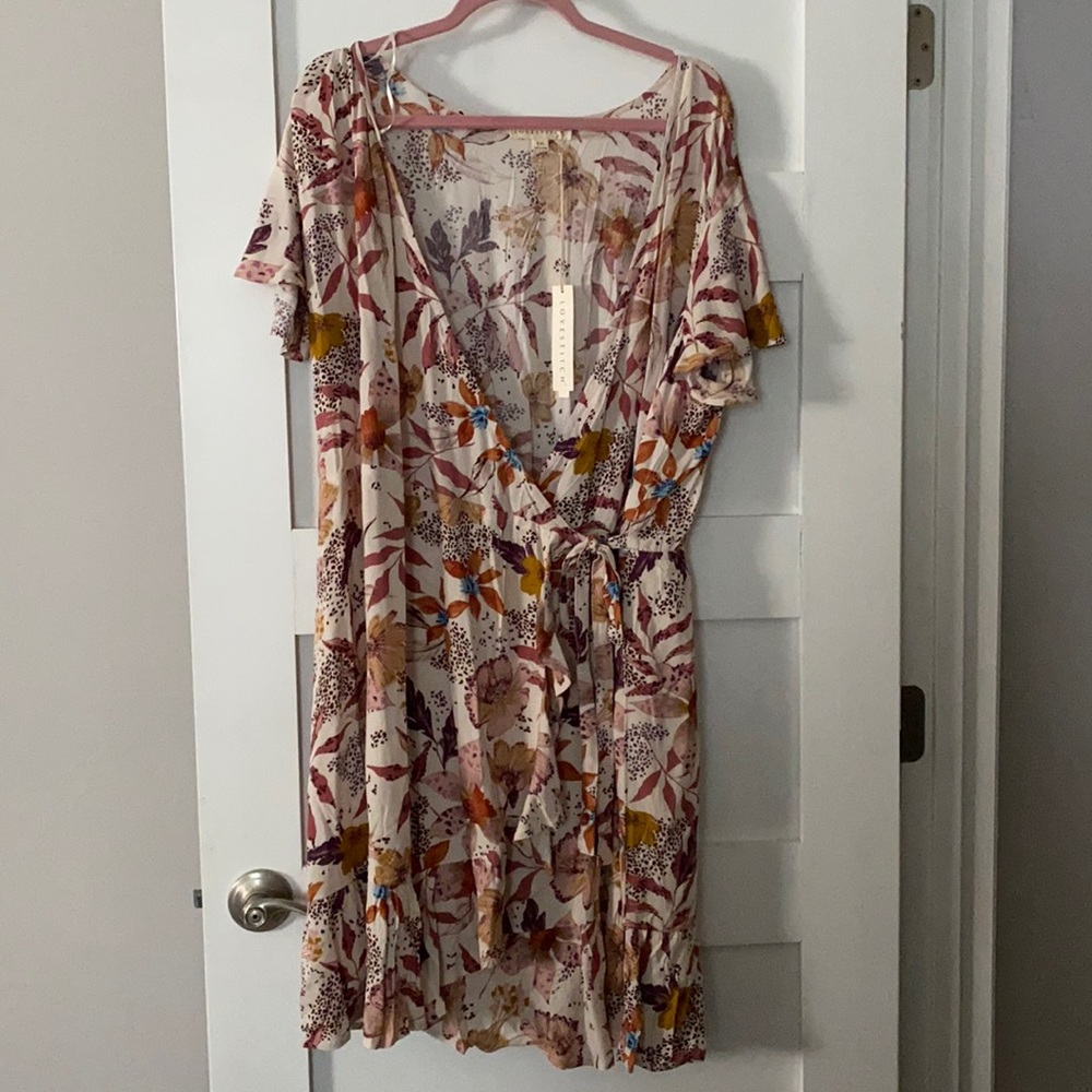 Adorable love stitch wrap dress